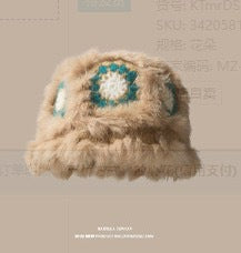 毛の羽毛の漁師の帽子女性の冬のウサギの毛のニット毛の帽子は顔を見せて小さくて暖かいです醒さめのライオンの帽子大頭の周りの毛の帽子