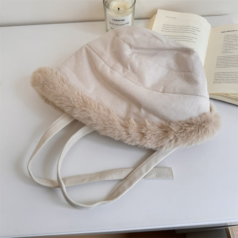 ふわふわ帽子女冬純色がかわいい漁師帽子山帽子ゆったり厚手ファッション東北防寒防寒耳当て
