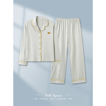 パジャマ純綿の男性春秋型の長袖の部屋着薄手の型のレジャーの大きいサイズの外に着ることができますスーツ